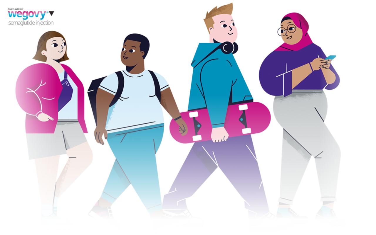 Illustration of a group of teenagers